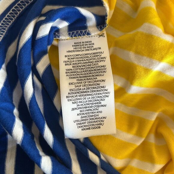 Polo Ralph Lauren Boys Blue Multi Stripe Crew-Neck Short Sleeve T-Shirt - Picture 6 of 6
